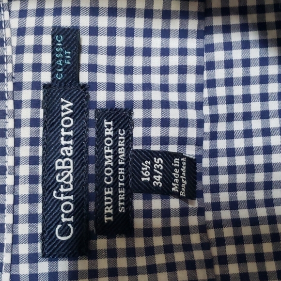 Croft & Barrow Long Sleeve Shirt Size Neck 16.5 - Picture 3 of 6